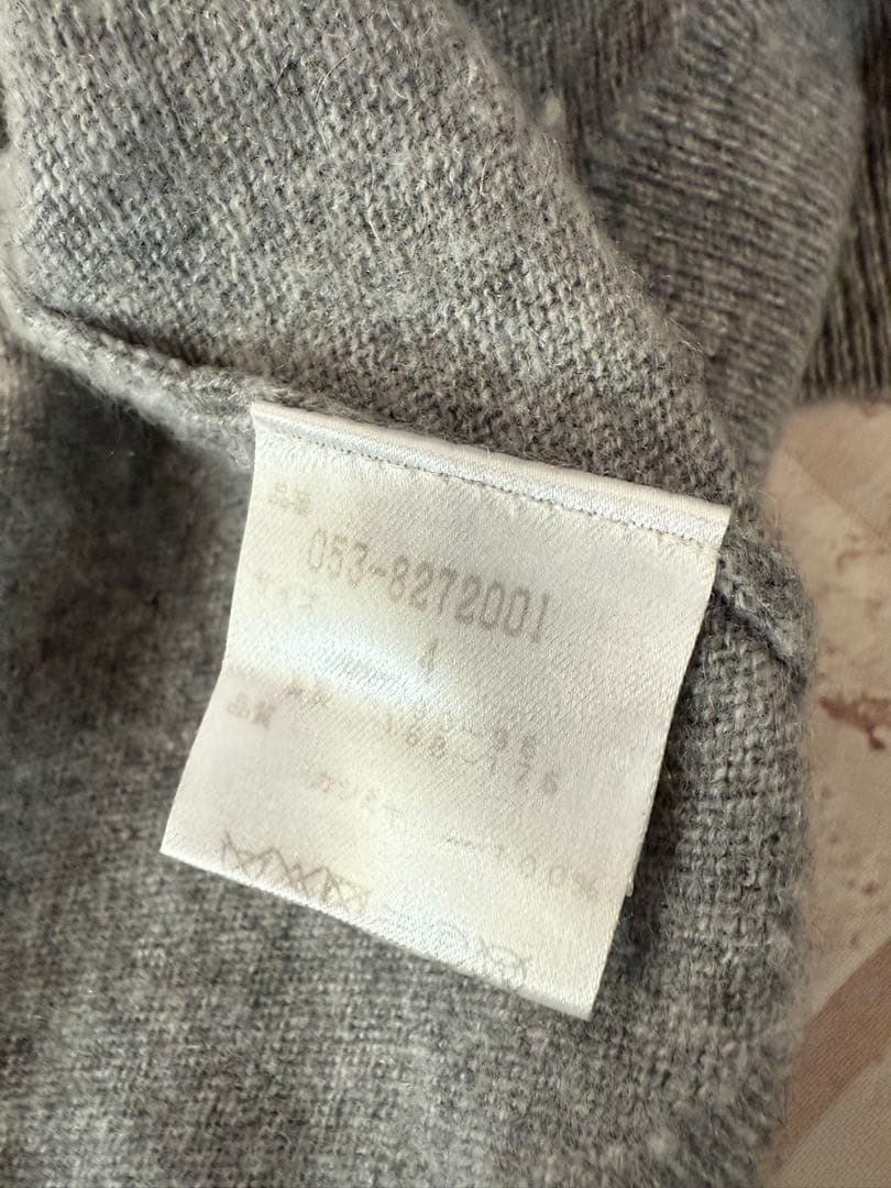 PEARLY GATES グレー ジップアップセーター　カシミヤ　サイズ4