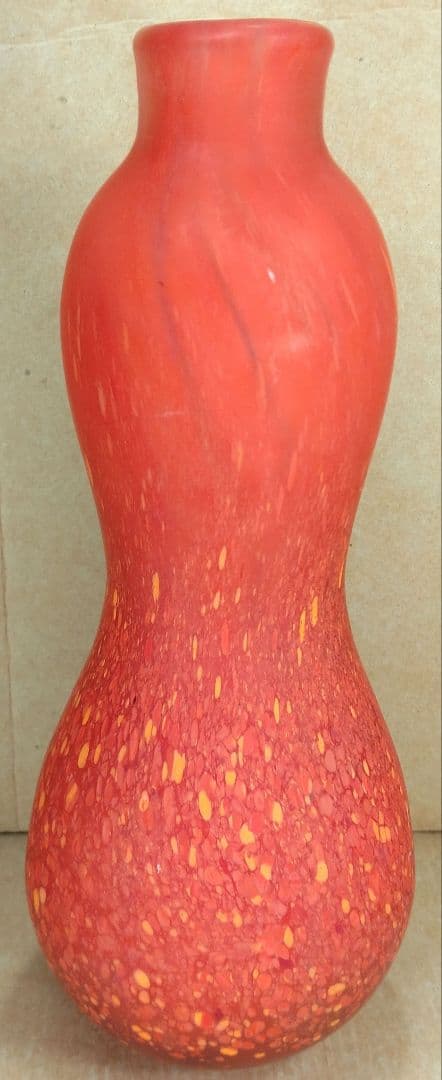 【本物保証】藤田喬平 手吹 金彩花瓶 共箱 美品 高さ23㎝ 個展出品作