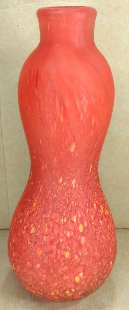 【本物保証】藤田喬平 手吹 金彩花瓶 共箱 美品 高さ23㎝ 個展出品作