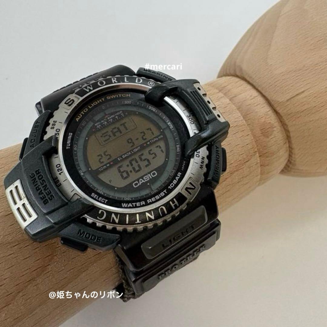 【ポーチ付】CASIOPROTREK PRT-40HWJHUNTINGWORLD