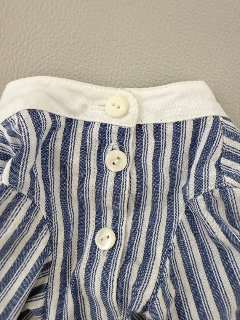 アトリエgg ateliergg シャツワンピース 21 ブルー ストライプ犬服