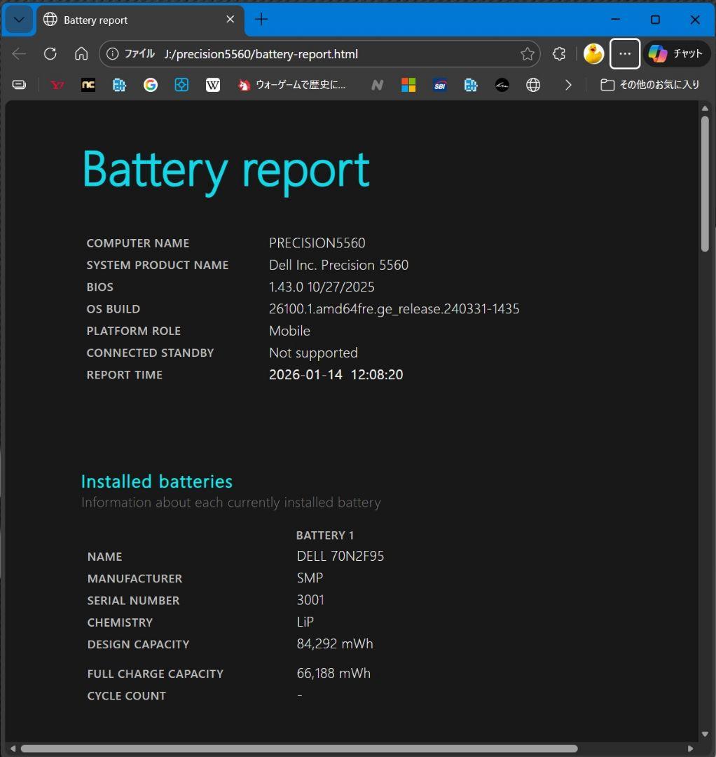 Windowsノート本体 DELL Precision5560 i7-11850H/32GB/1TB/4K