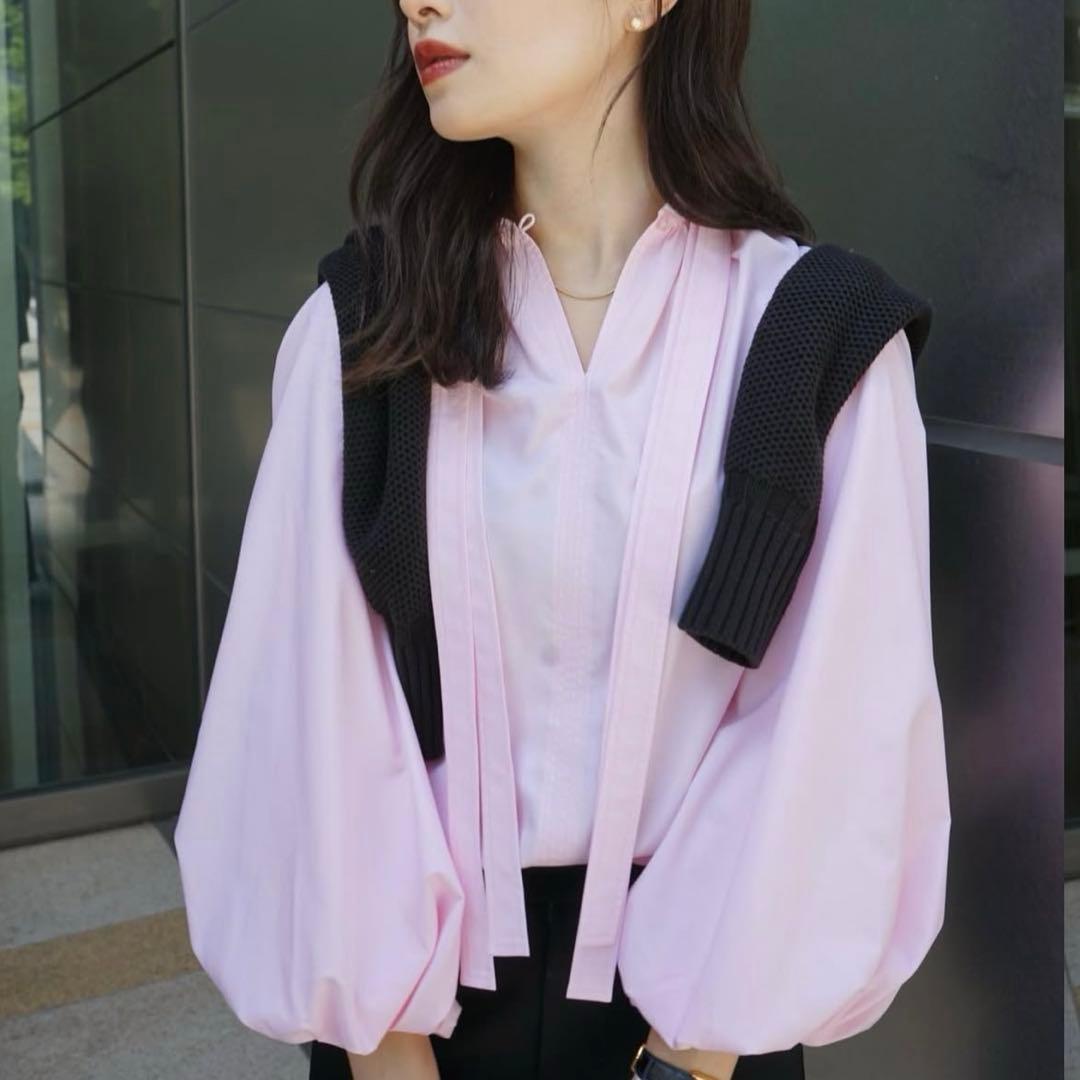 L’aube Blanc Double tie blouse【新品未使用】