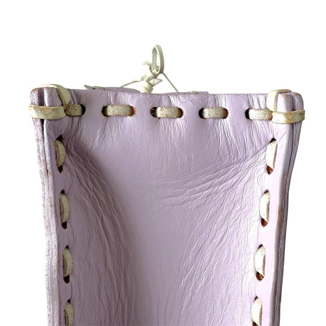 あ*ん様 良品　カービングトライブス　マエストラS ラベンダー　ハンドバッグ