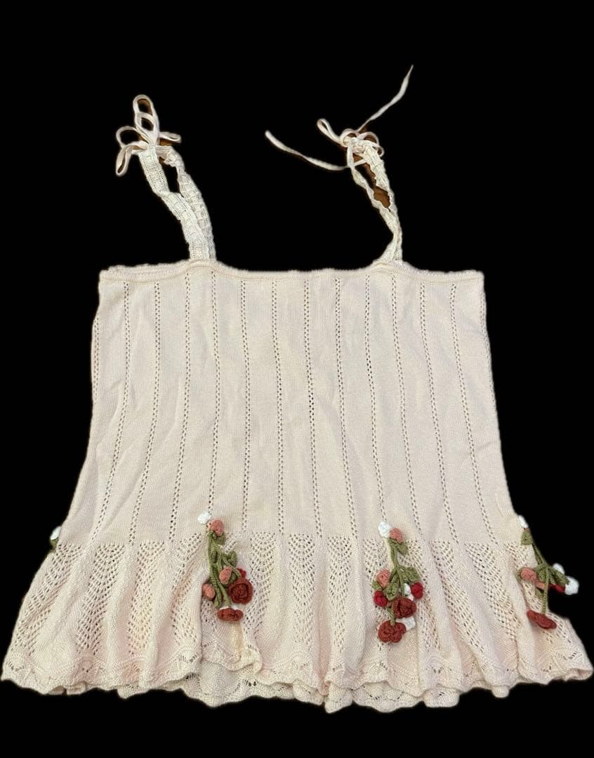 ピンクハウス キャミニット 苺モチーフ