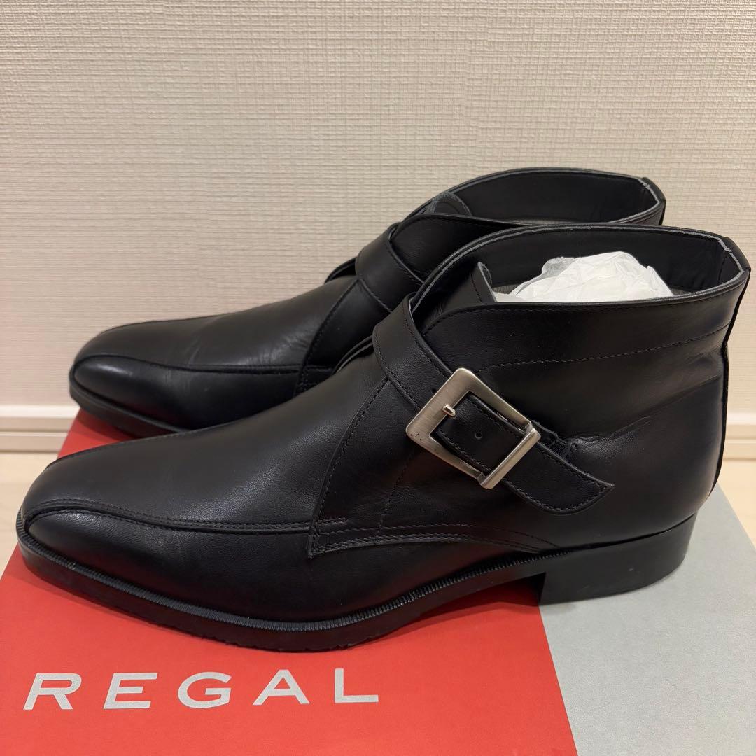 リーガル防水 防滑 チャッカブーツ ブラック 黒 49RR モンクストラップ