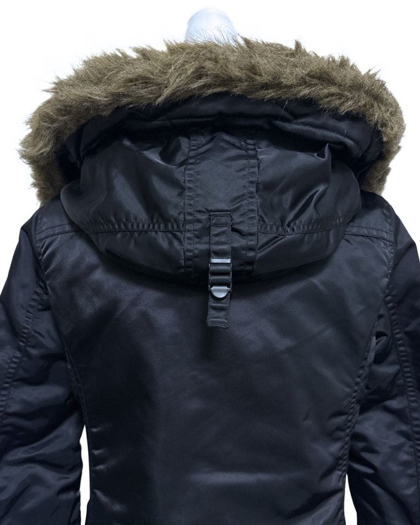 ヒステリックグラーHYSTERICGLAMOURN3Bモッズコート黒フリーサイズ