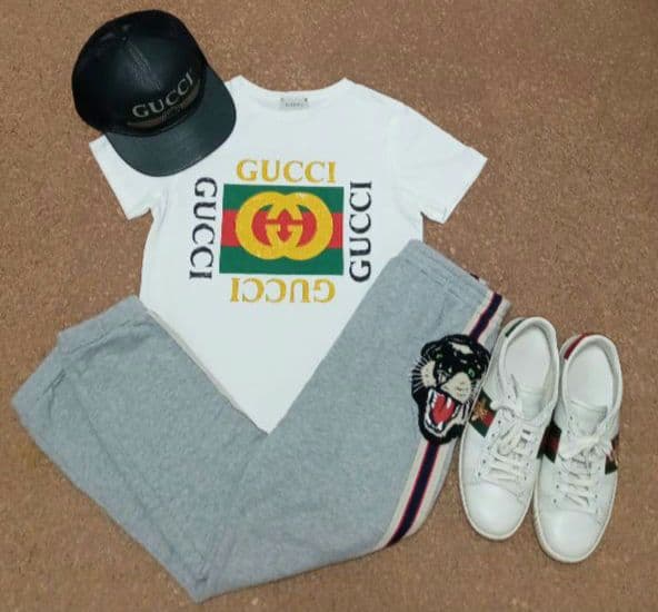 GUCCI グッチ サイドラインロゴ ジョギングパンツ スウェット サイズ10