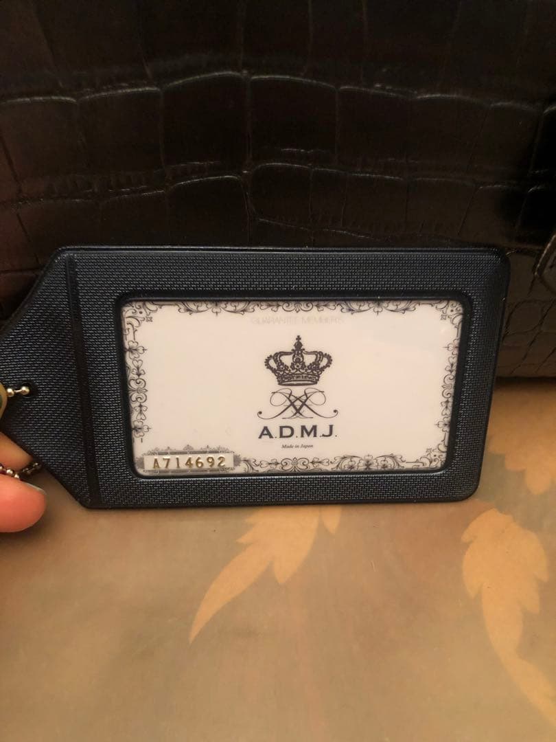 ADMJクロコダイル風レザートートバッグ