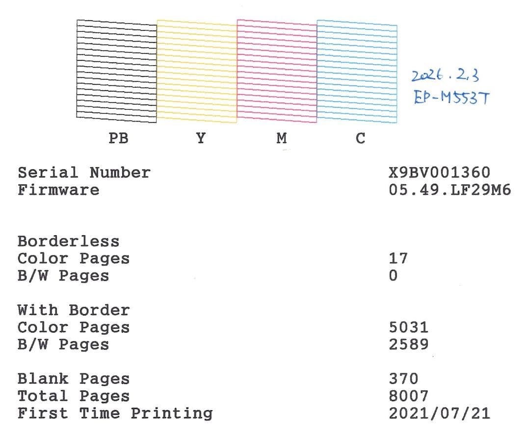 オグチャン様商談中 EPSON EP-M553T インクジェット複合機