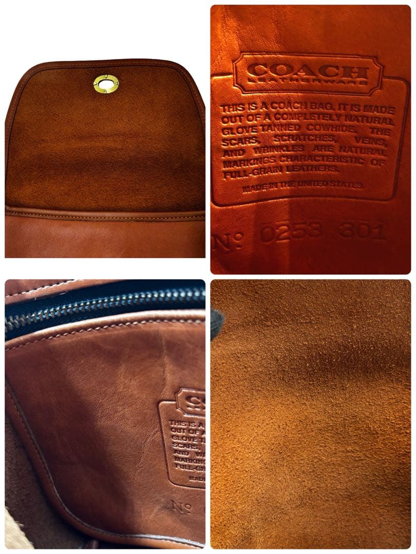 【ヴィンテージ】オールドコーチ　ショルダーバッグ　レザー　ターンロック　ブラウン