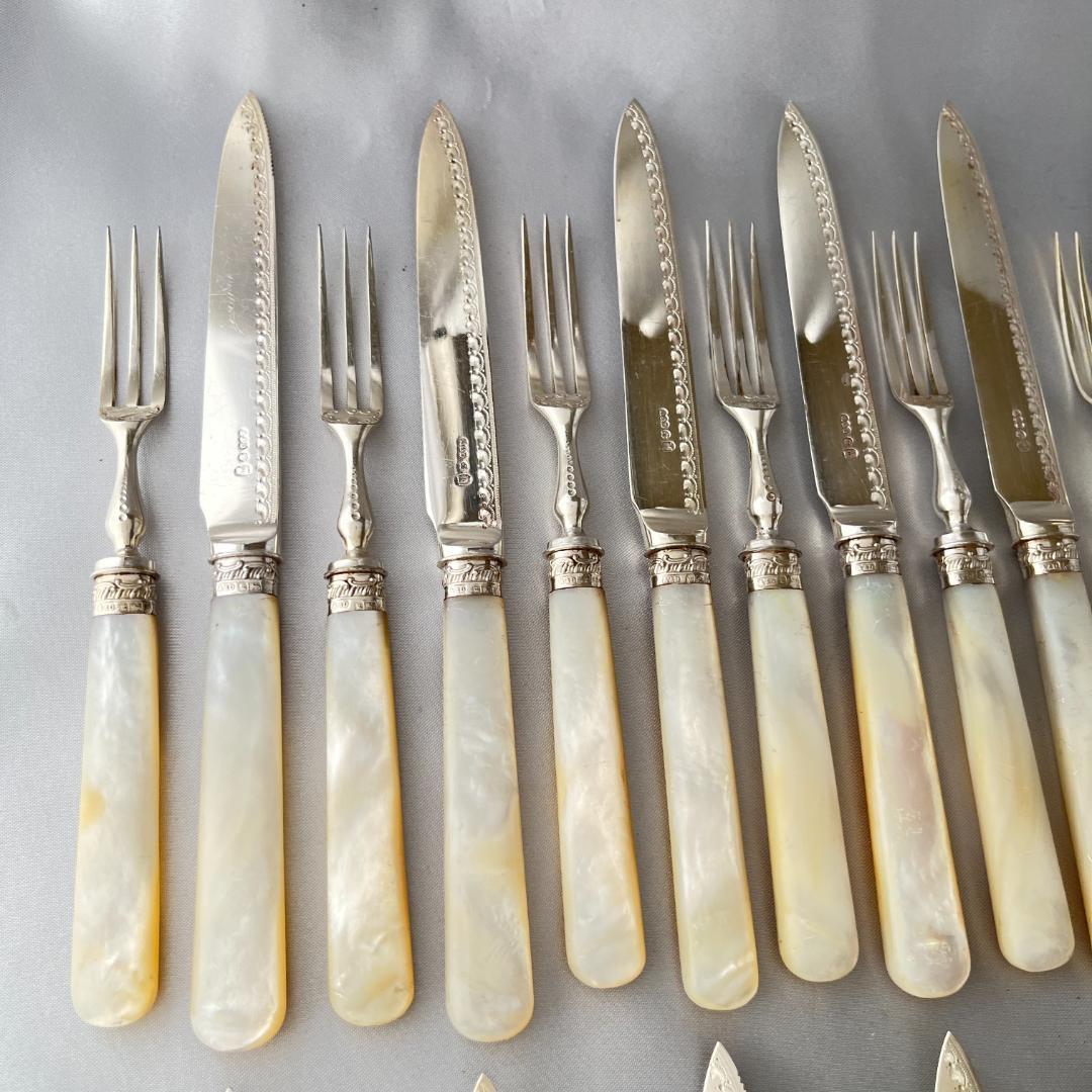 【Allen & Darwin 】【白蝶貝 / 純銀継手】デザートセット