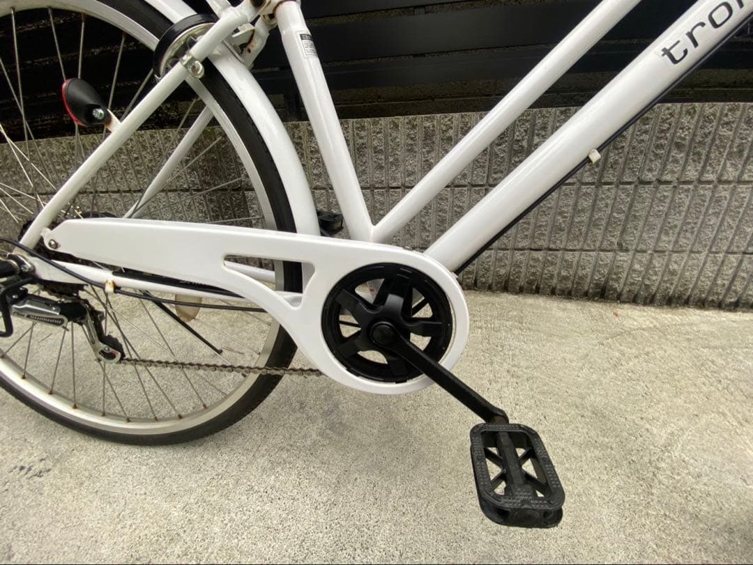 【引き取り限定】torois シティサイクル 27インチ 自転車 ママチャリ 白