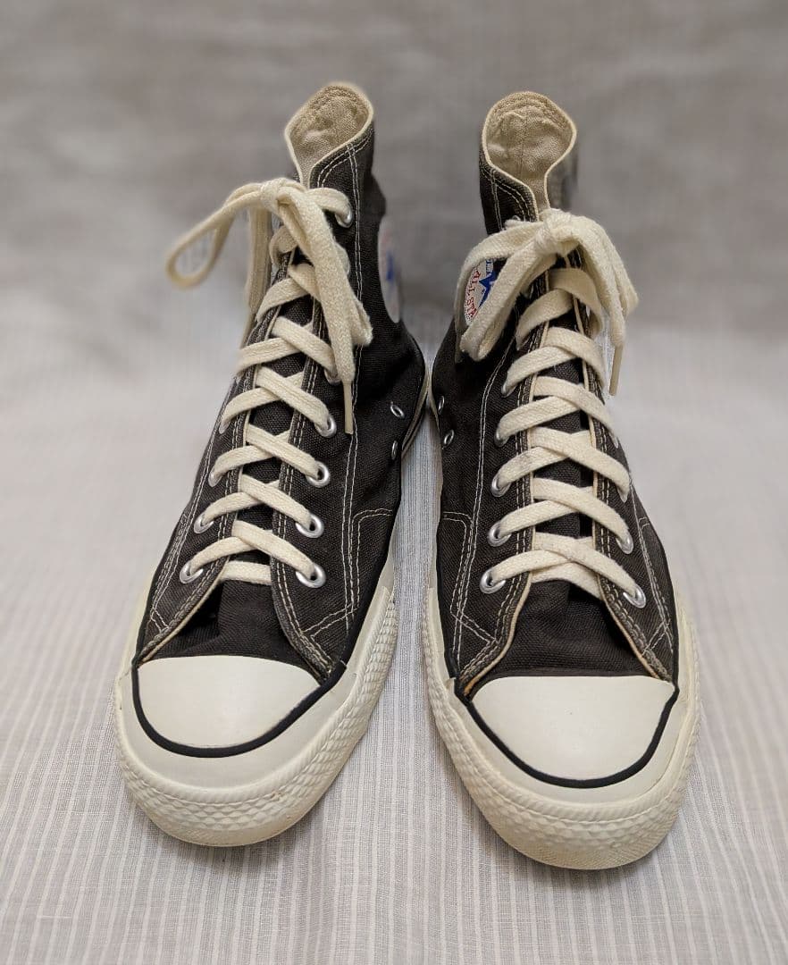 80s コンバース　オールスター　ハイカット　黒　28㌢　9ハーフ　USA製