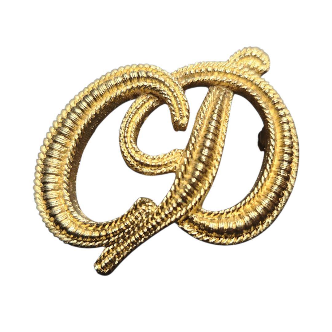 Christian Dior クリスチャンディオール CD ブローチ