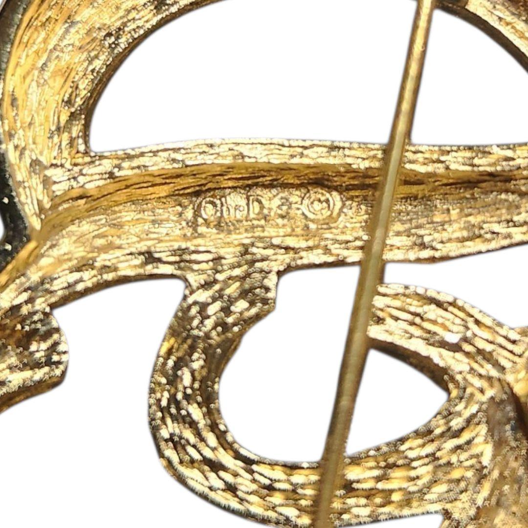 Christian Dior クリスチャンディオール CD ブローチ