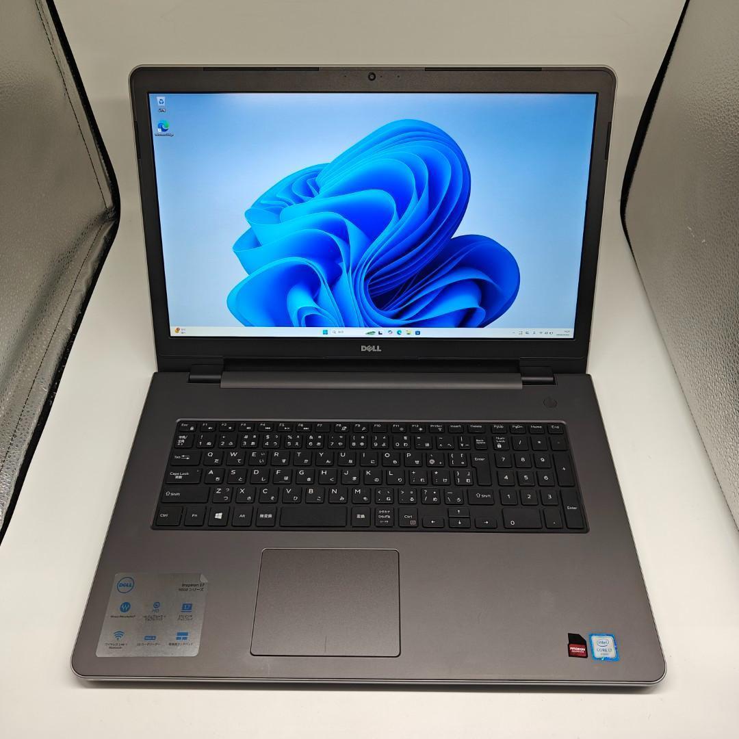 【DELL】高速i7 SSD256GB 16GB 17.3型 グレー ノートPC