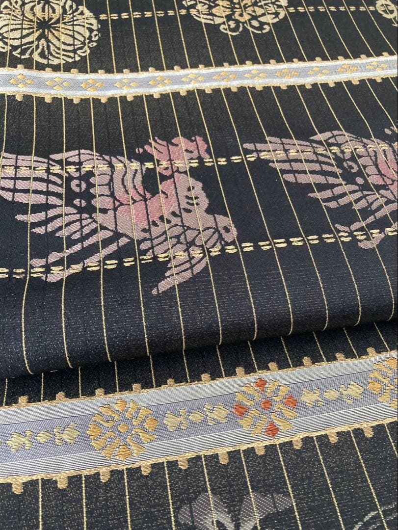 黒色 袋帯 礼装 訪問着 色無地 付け下げ 卒業式 入学式 七五三 NO5