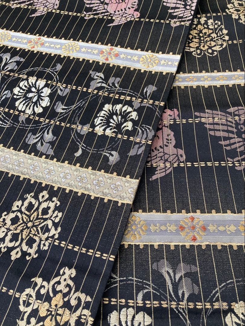 黒色 袋帯 礼装 訪問着 色無地 付け下げ 卒業式 入学式 七五三 NO5