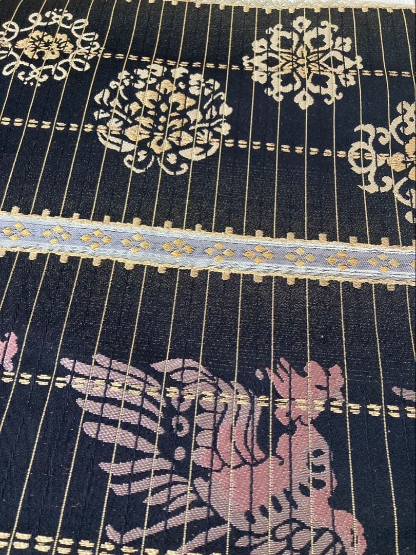 黒色 袋帯 礼装 訪問着 色無地 付け下げ 卒業式 入学式 七五三 NO5