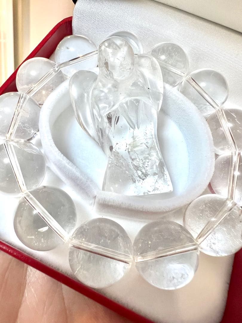 R様美✨超希少✨AAAAAマニハール水晶ブレスレット✨精霊の花冠✨レムリアン天使