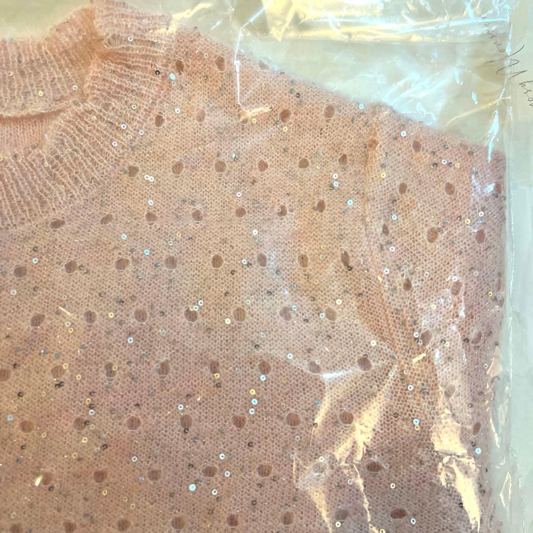 sugar candy knit カーディガン スパンコール ニット ピンク
