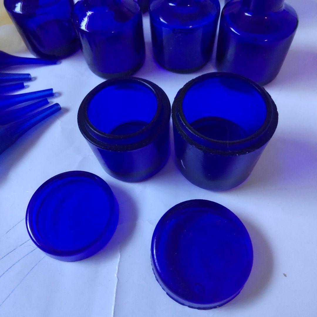 myaon　ボトルディギング 　コバルトブルー ガラス製 小瓶 セット