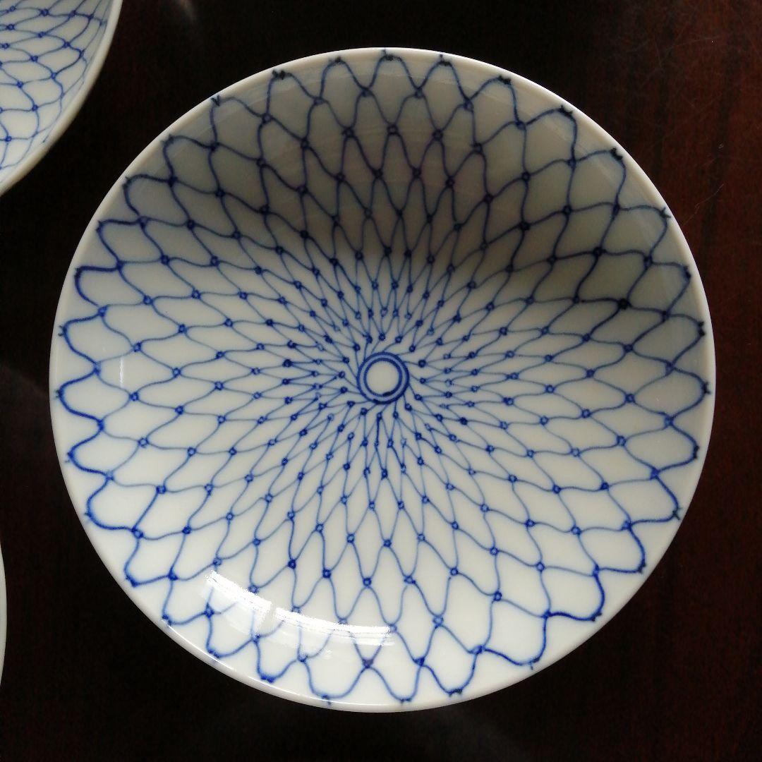 伊万里　染付網手紋皿　15枚　15cm　明治期