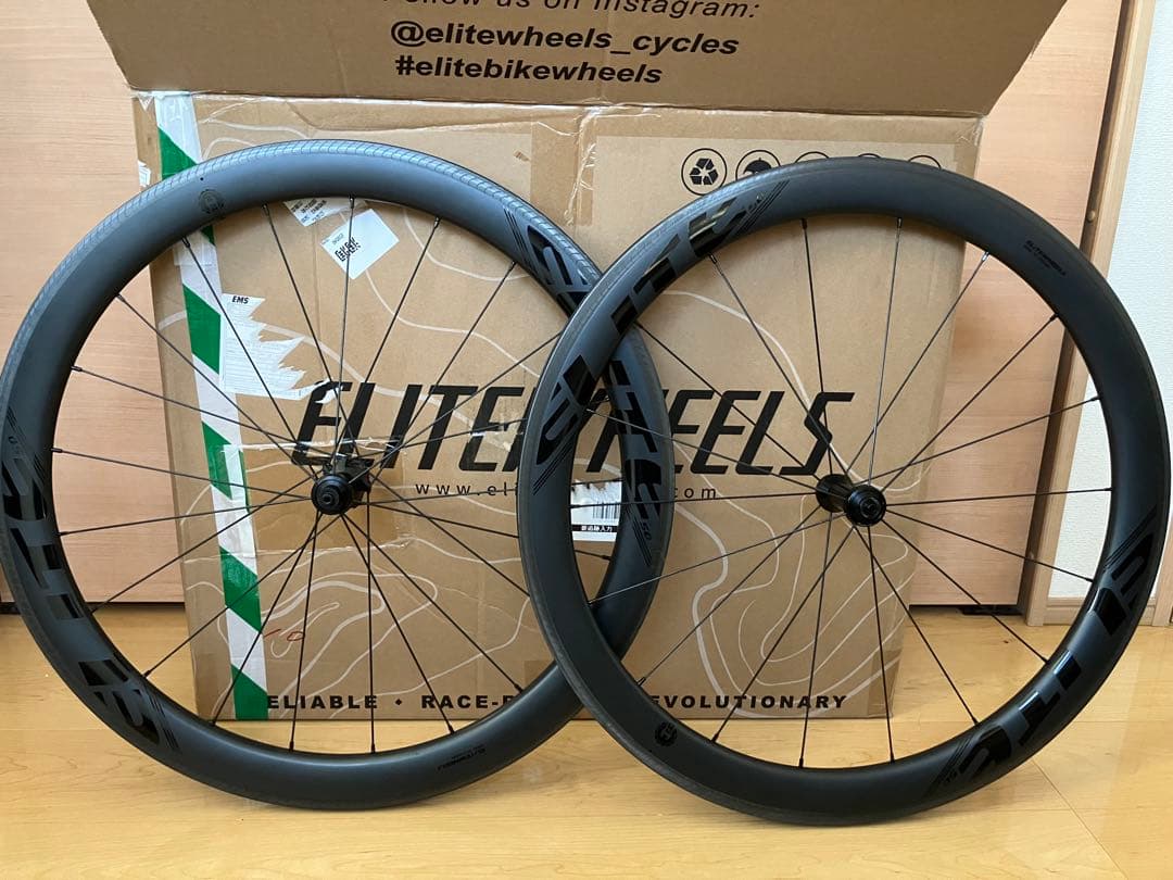 ELITEWHEELS EDGE カーボンホイール 前後セット50mm
