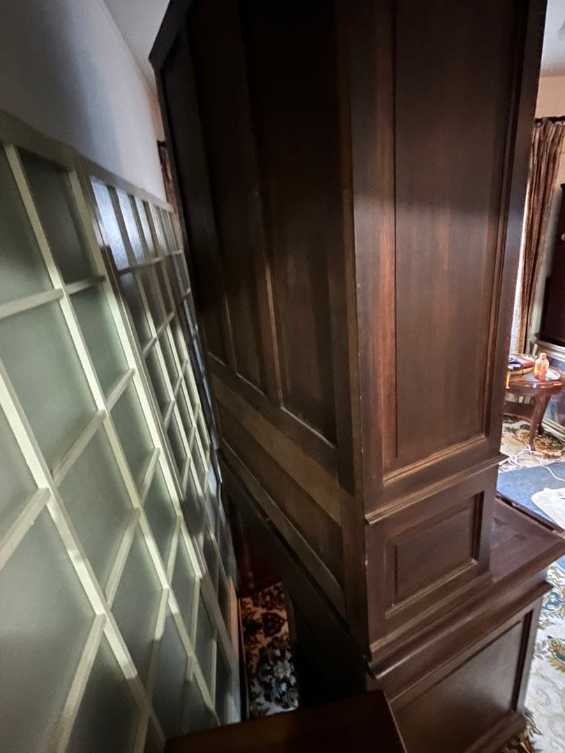 英国製 イギリス アンティーク デスク 棚 ビンテージ インテリア キャビネット