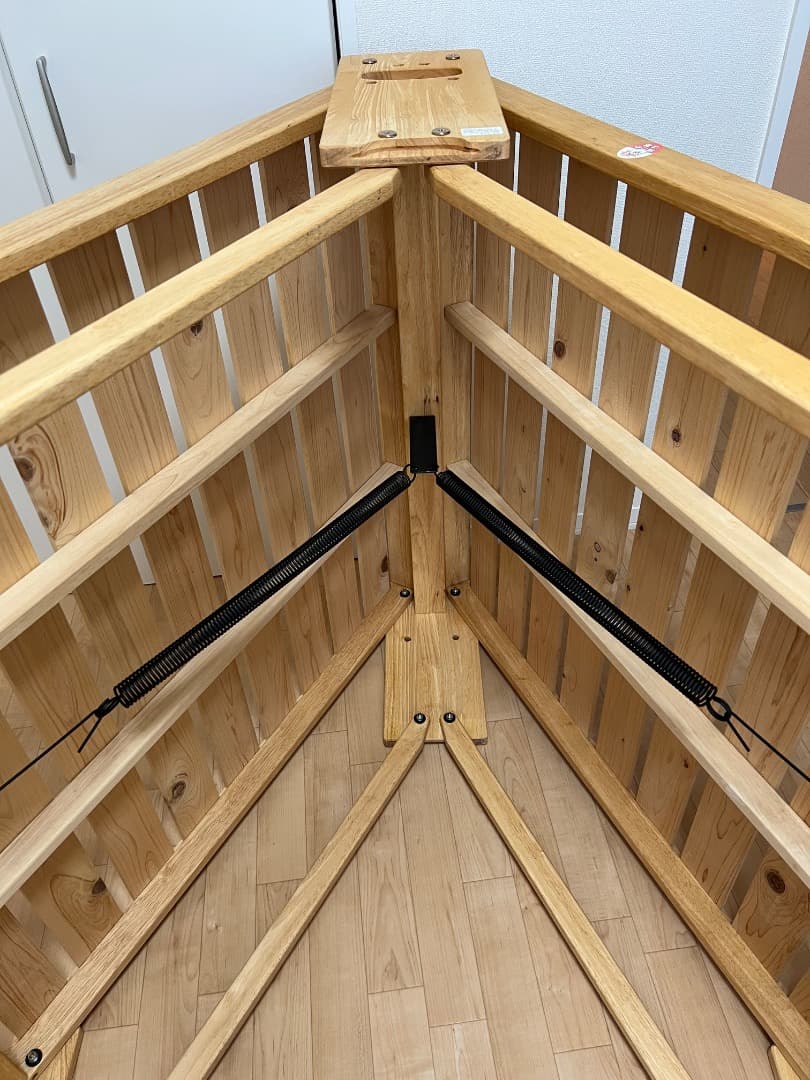 折りたたみ　すのこ　ベッド　中居木工　シングル　ハイタイプ