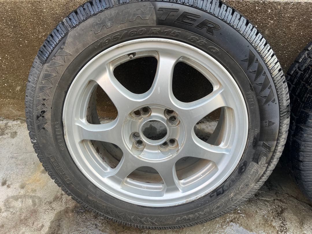 15インチ スタッドレスタイヤ ホイールセット　4穴マルチ