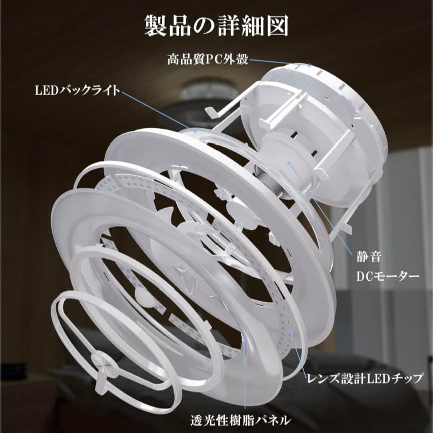 80 シーリングファンライト 12畳 首振り ファン付き 正逆回転