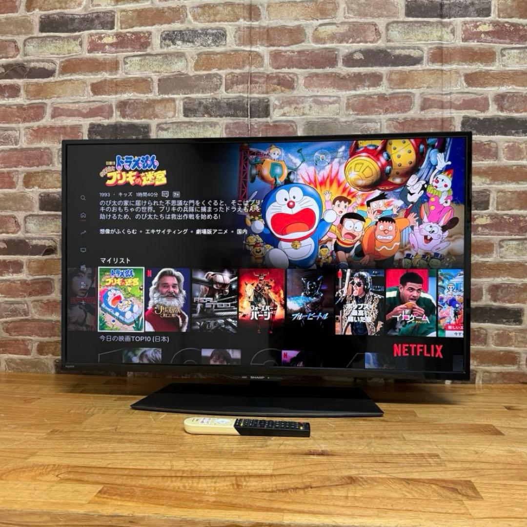 シャープ 40V型 4K液晶テレビ AQUOS 4T-C40BJ1 動画アプリ○