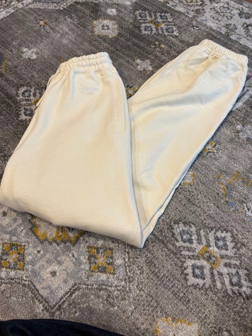 ballaholicスウェットパンツクリームLアシックスメンズレディースバスケ