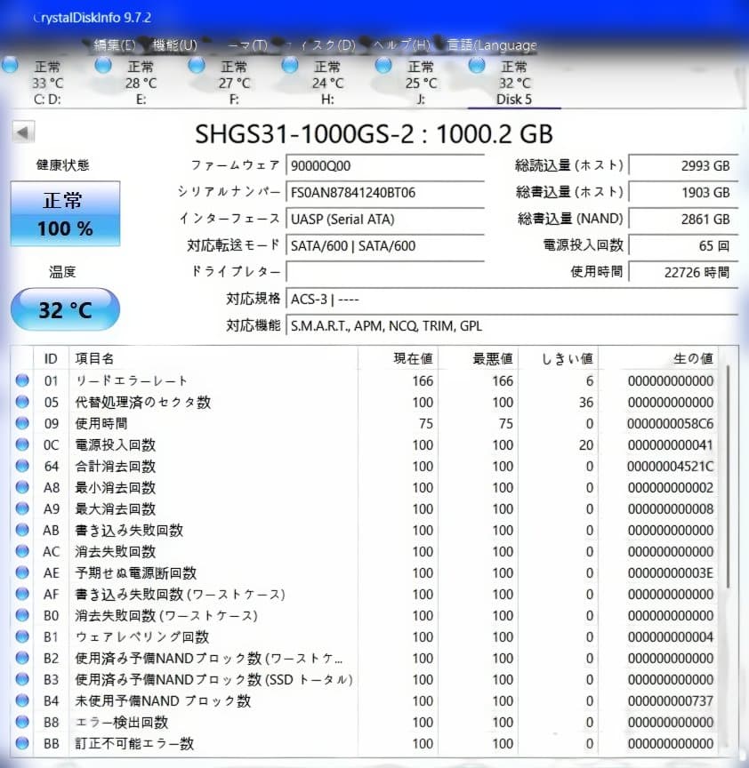 SK hynix Gold S31 1TB 内蔵型SSD