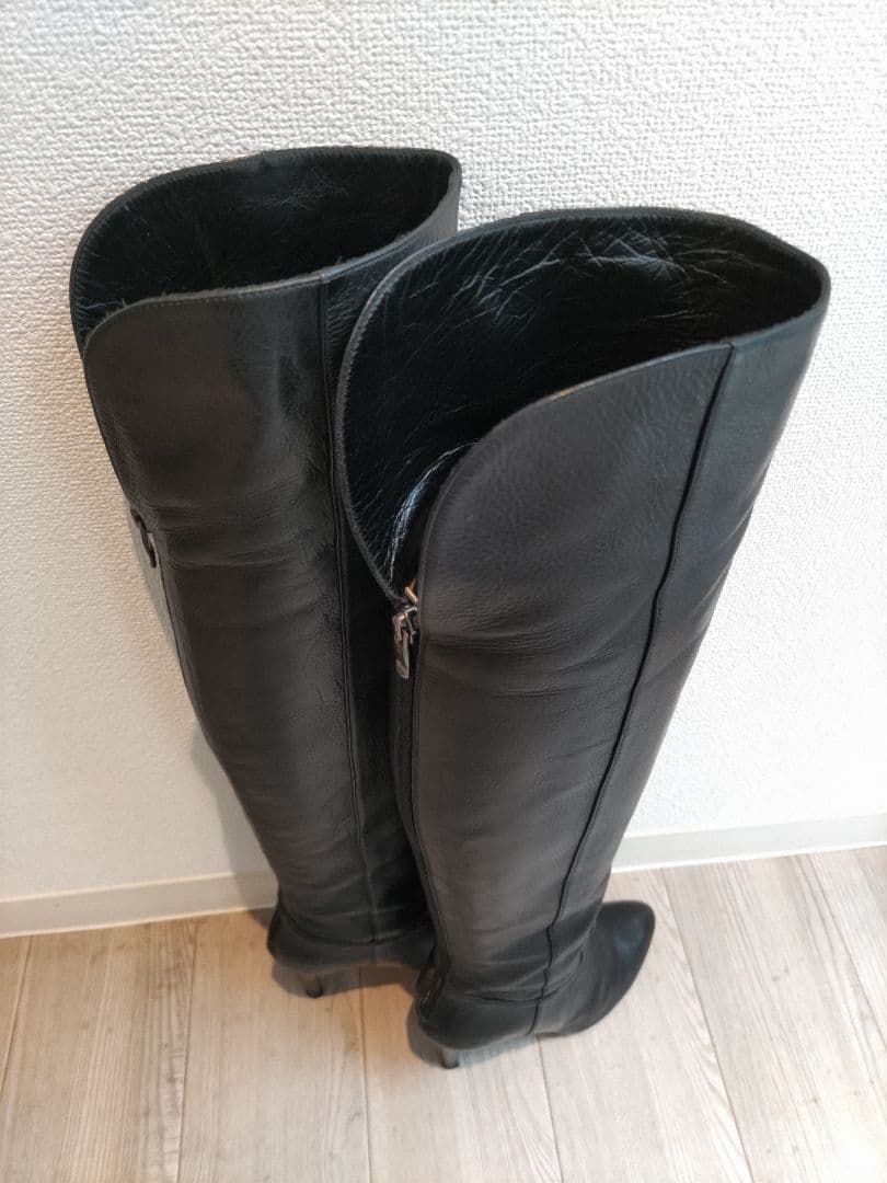 ダイアナ　黒 ニーハイブーツ 9センチヒール　24センチ