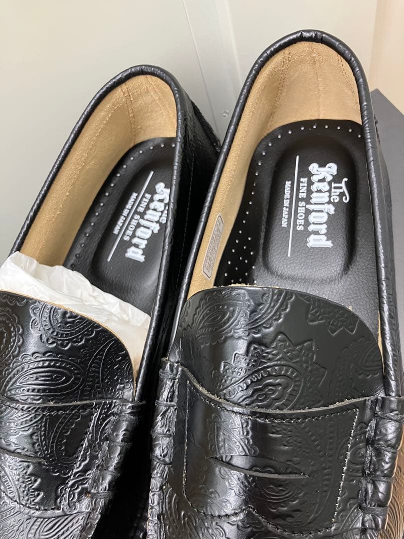 靴 kenford MENS EMBOSSED LOAFERS PAISLEY