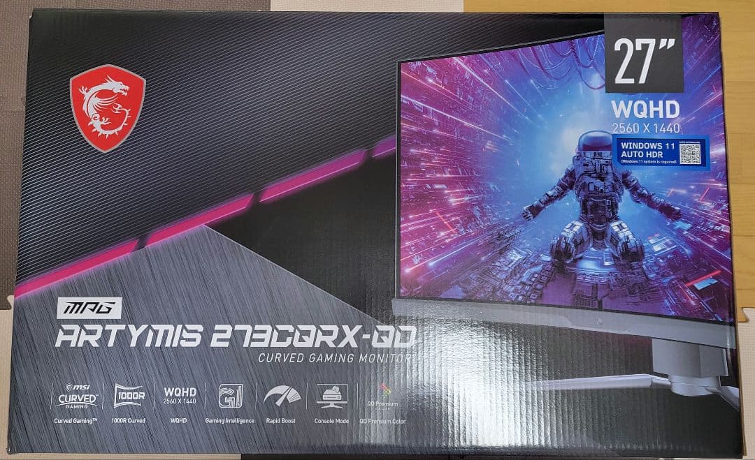 【美品】MSI ARTYMIS 273CQRX-QD 27インチ WQHD