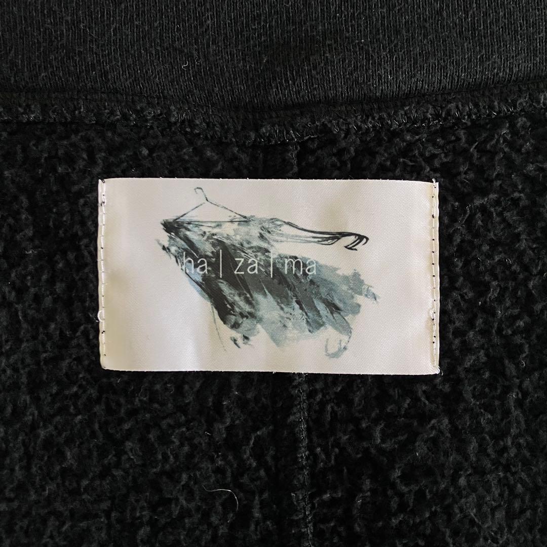 美品 ha | za | ma ハザマ なびくパーカー ブラック ポンチョ