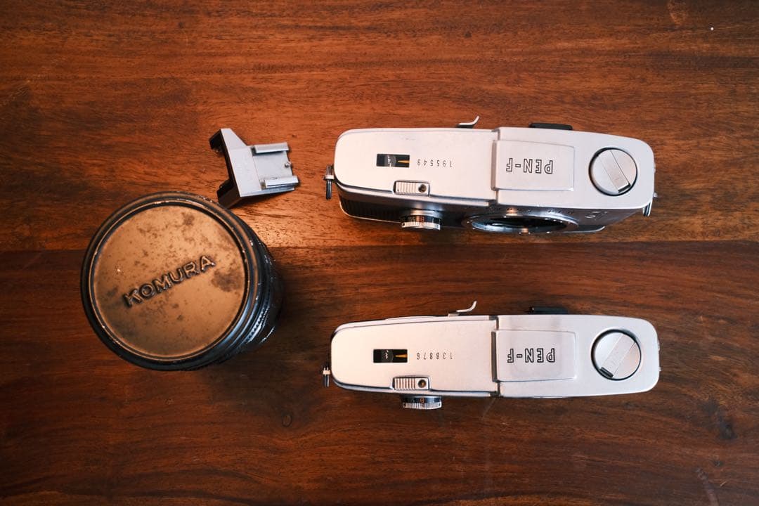 OLYMPUS PEN F ジャンクフィルムカメラセット KOMURAレンズ