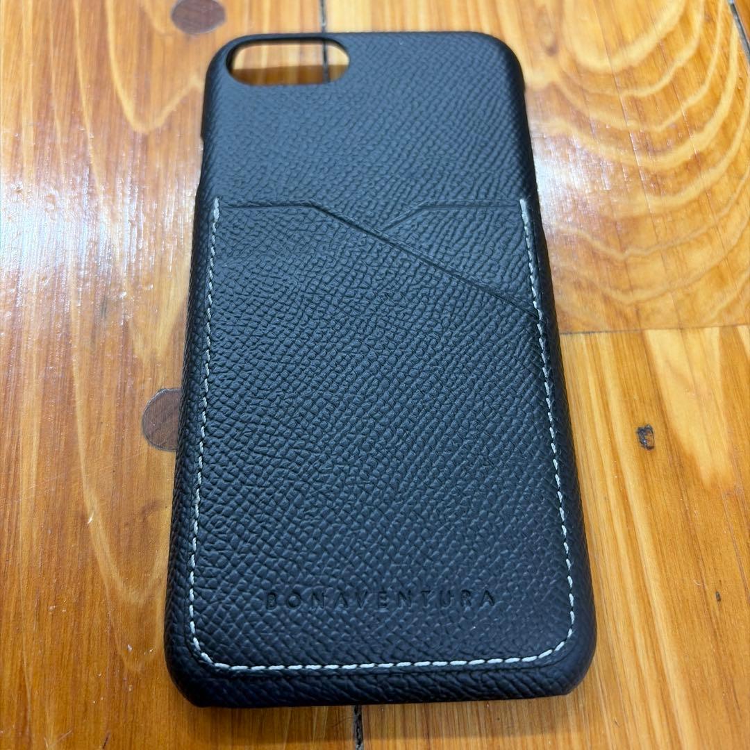 ボナベンチュラ　iPhone SE (第2・3世代) レザーケース 黒