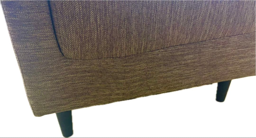 2人掛け肘無しソファ 布張りタイプ