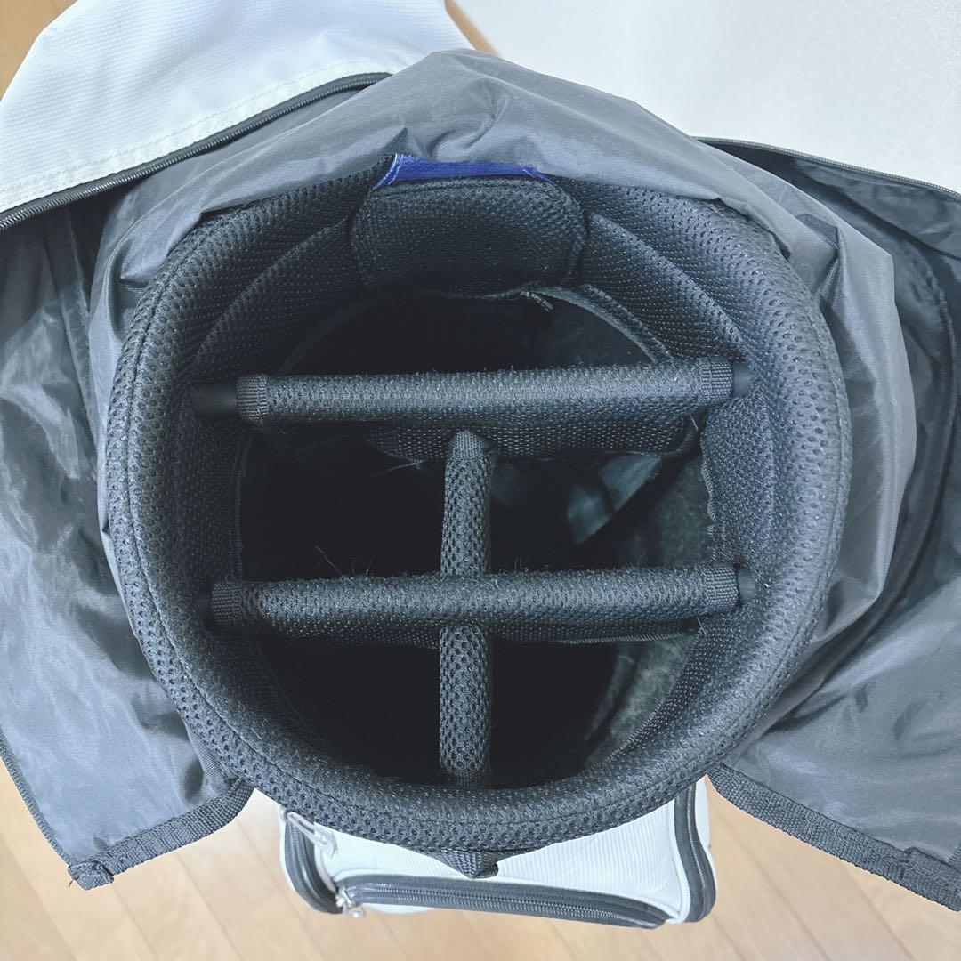 K432 MIZUNO キャディバッグ 白 青