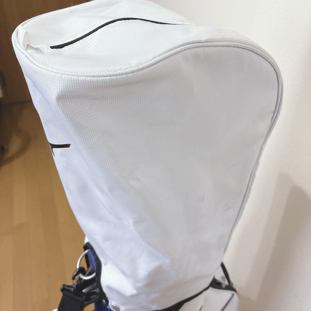 K432 MIZUNO キャディバッグ 白 青