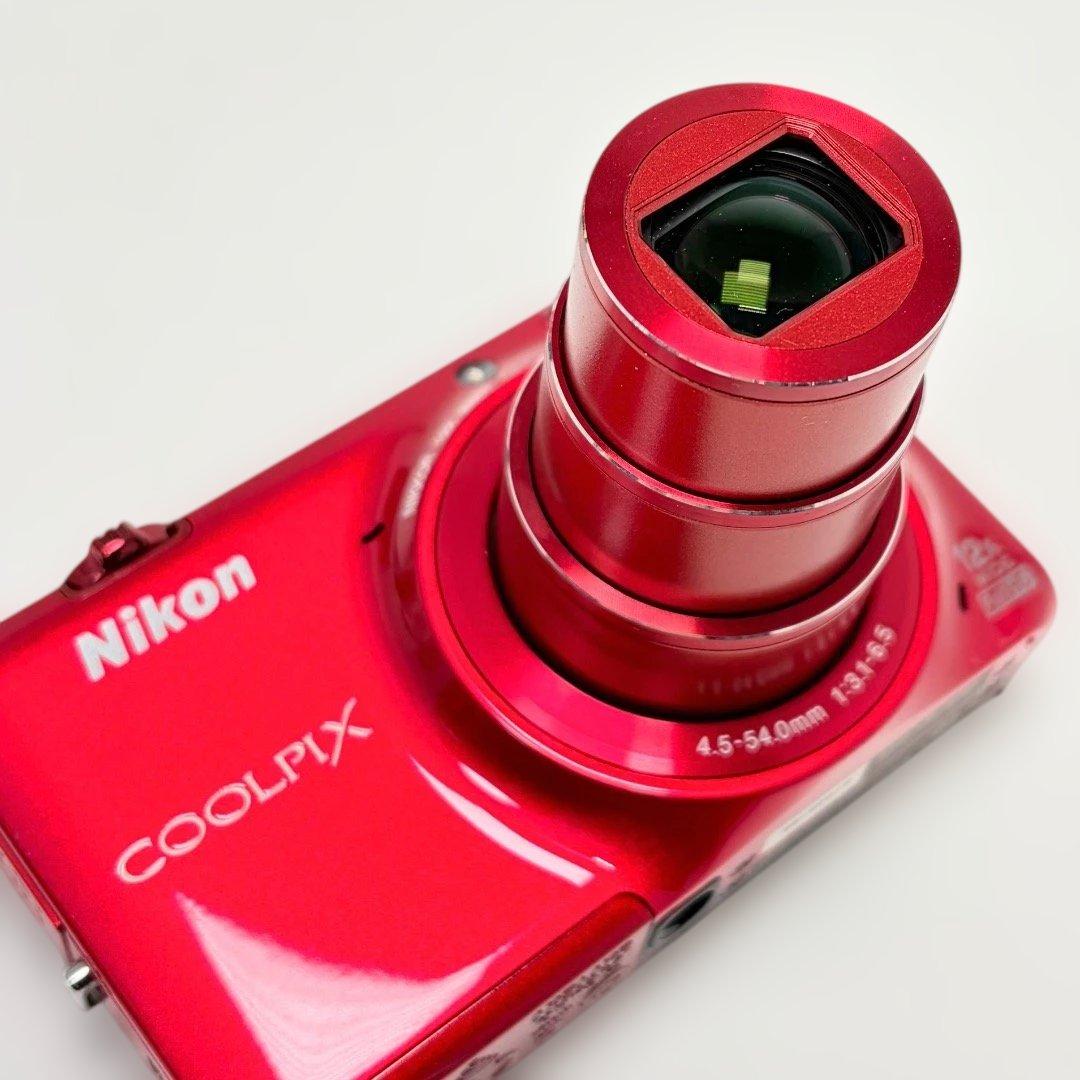 極美品✨Nikon COOLPIX S6500 充電器 箱 レッド コンデジ