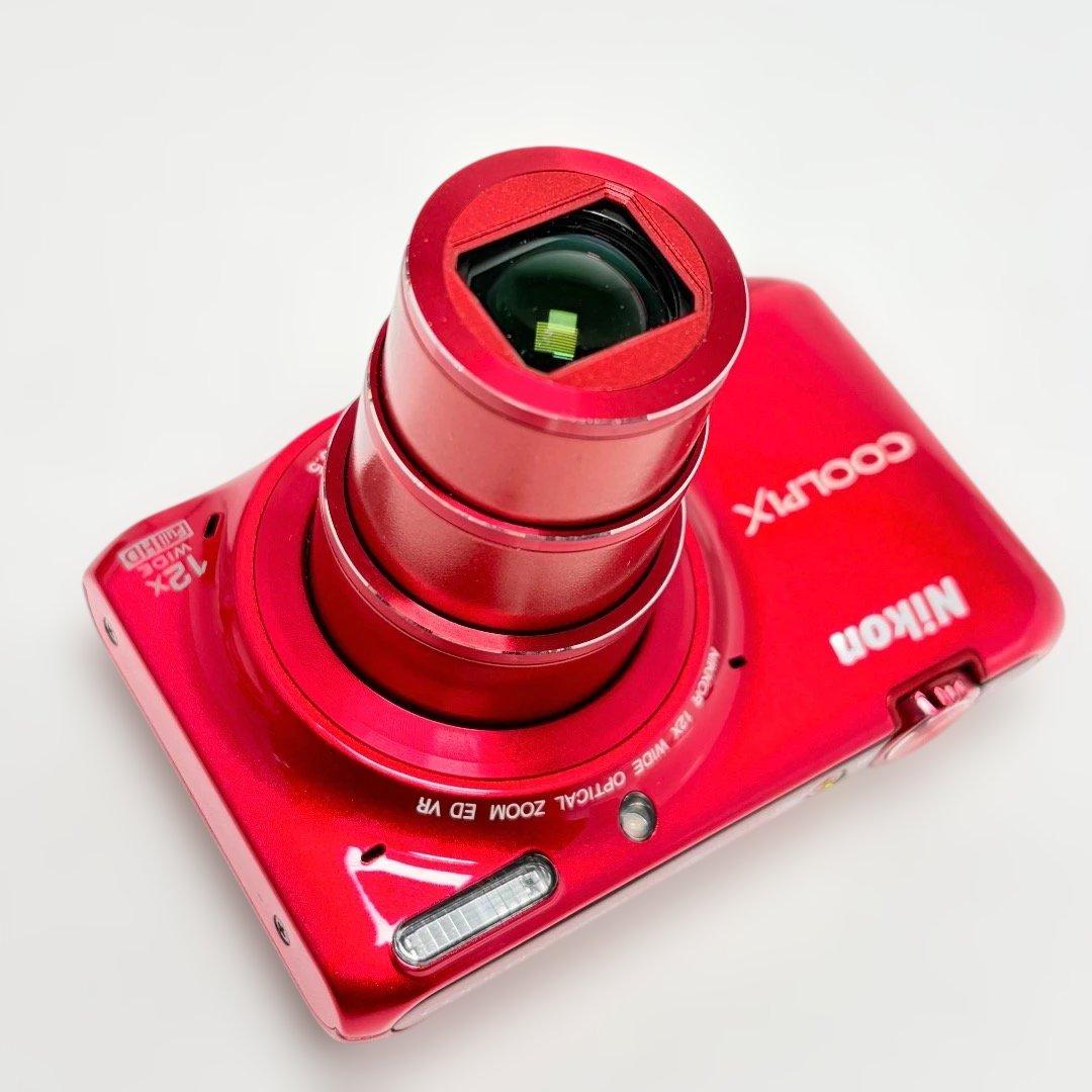 極美品✨Nikon COOLPIX S6500 充電器 箱 レッド コンデジ