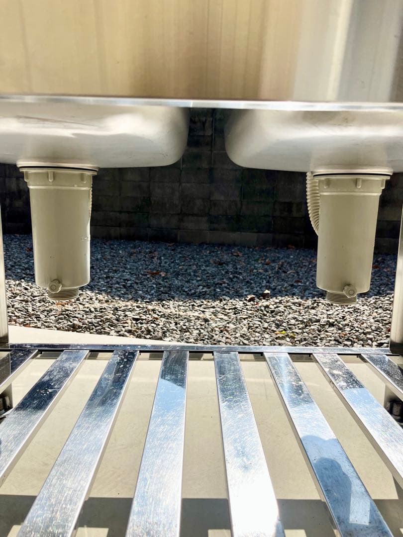 ステンレス2槽シンク 流し台　900×600×800