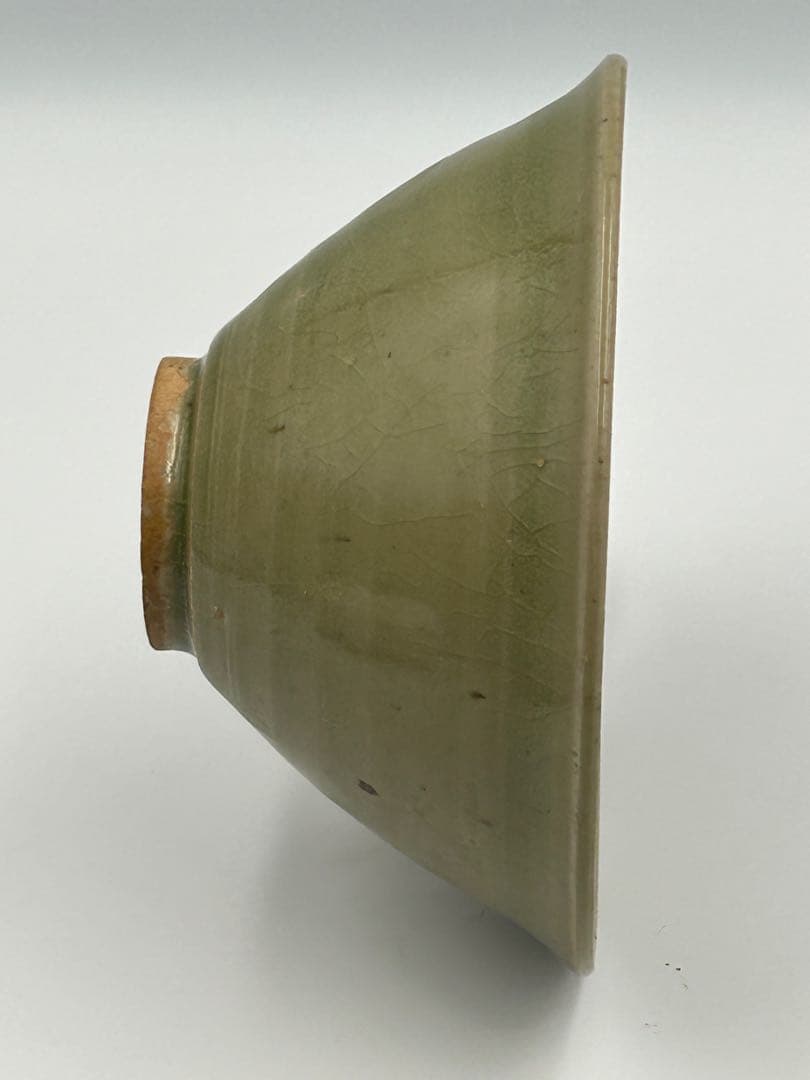 ★0052宋時代 耀州窯 青磁 斗笠碗 ★天目茶碗 茶道具 茶器 唐物天目