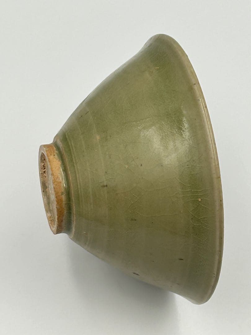 ★0052宋時代 耀州窯 青磁 斗笠碗 ★天目茶碗 茶道具 茶器 唐物天目